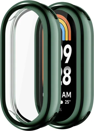 Miniatura 2 de Funda compatible con Xiaomi Band 8, funda rígida de policarbonato con protector de pantalla antiarañazos, a prueba de golpes, funda protectora