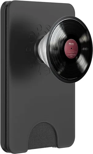 Red Vinyl Record Player Vinyl Collector Retro Music Lover PopSockets PopWallet for MagSafe
