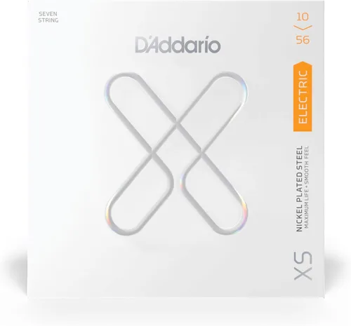 Miniatura 8 de D'Addario - Cuerdas de guitarra eléctrica con revestimiento de níquel XS, XSE1156, calibre Med Top/X-Heavy Bottom 11-56, juego de 6 cuerdas, paquete