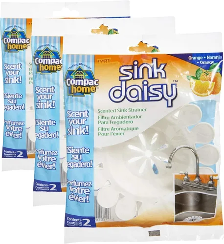 Miniatura 10 de Compac Sink Daisy - Colador de fregadero de cocina perfumado infunde y refresca tu fregadero, accesorios imprescindibles para fregadero de cocina