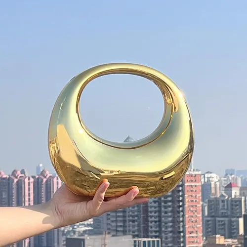 Miniatura 3 de YYW Bolso de noche de acrílico bolso de noche transparente único con forma de luna