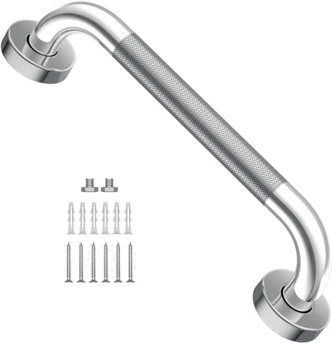 Barra de agarre antideslizante de 12 pulgadas para la ducha, YuanDe, barra de baño de acero inoxidable con acabado cromado, riel de seguridad para