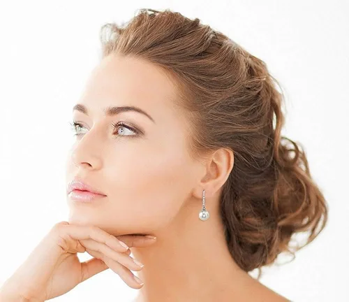 Miniatura 5 de 14K Blanco Oro Akoya Perla Cultivada Y Diamante arete de Susan