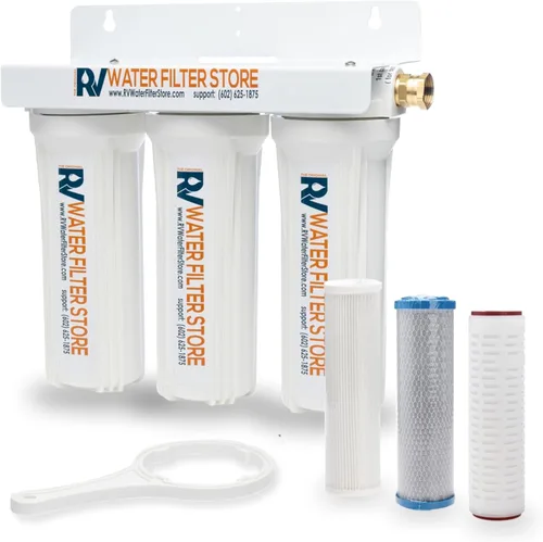 Enhanced Virus Hero - Sistema de filtración de agua de RV South of the Border Filtración de 3 etapas, eliminación de virus de 0.2 micrones,