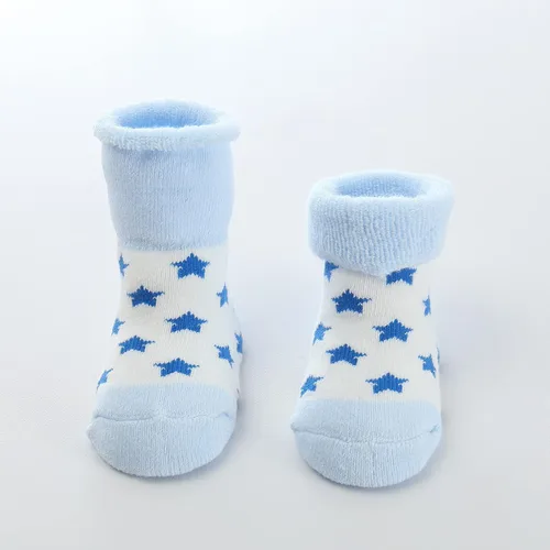Miniatura 5 de Calcetines unisex de rizo para bebé, paquete de 5 unidades, para bebé y niña de 0 a 12 meses, calcetines de algodón cálido