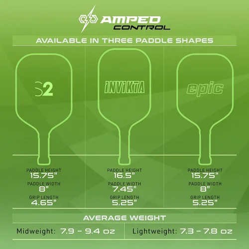 Miniatura 7 de Selkirk Sport Amped Control Pickleball Paddle Precision & Control Fiberglass Pickleball Paddles 16mm X5 Core Made in USA Verde Peso medio