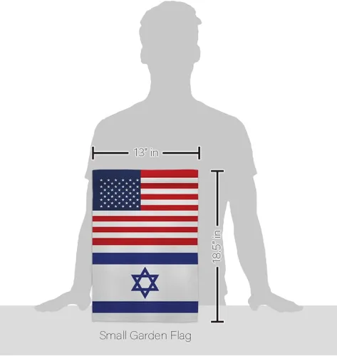 Miniatura 2 de Bandera israelí estadounidense de bandera de Israel, 2 piezas de pancartas de pared para habitación, patio, césped, jardín, tapiz interior al aire