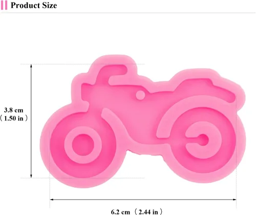 Miniatura 2 de Molde de llavero de silicona súper brillante para motocicleta, moldes de resina, moldes de silicona para resina epoxi, manualidades de bricolaje