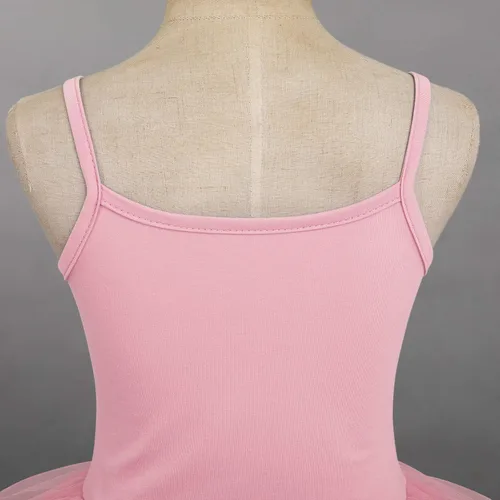 Miniatura 5 de AFAVOM Vestido de ballet con lentejuelas y flecos para niñas pequeñas, vestido de ballet con purpurina y plumas, tutú con falda, leotardo
