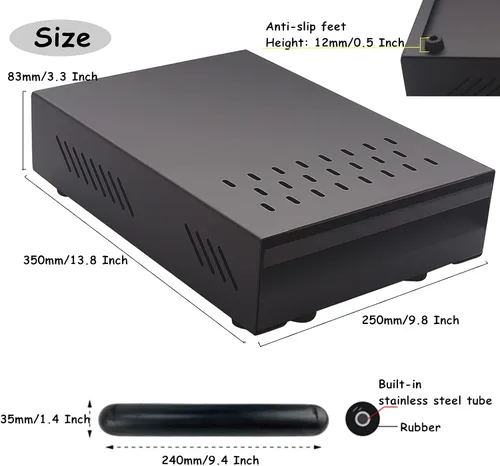 Miniatura 2 de DIBTSA Cajón de caja de café expreso, capacidad de 2.5 L, contenedor desmontable para café, para el hogar, oficina, restaurante y cafetería (negro)