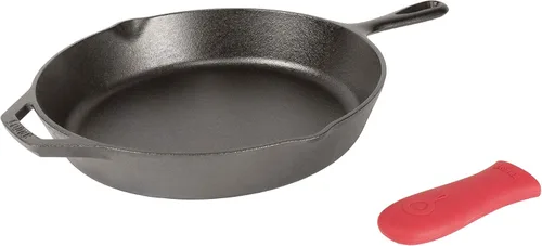 Miniatura 5 de Lodge - Olla doble de hierro fundido presazonado de 5 cuartos con mangos y sartén de hierro fundido presazonado de 12 pulgadas con mango de silicona