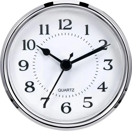 Miniatura 8 de Hicarer Reloj de cuarzo de 90 mm con inserción/ajuste de 3 1/2 pulgadas con número arábigo, movimiento de cuarzo (borde dorado)
