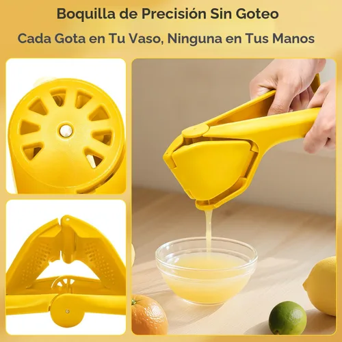 Miniatura 3 de Exprimidor manual de limón, exprimidor de limón manual, fácil de usar, muy resistente, exprimidor de limón, exprimidor de jugo de limón para Amarillo