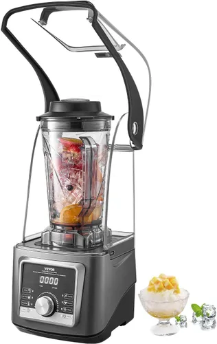 VEVOR Licuadora Profesional para Batidos, 118 oz 1400W, con Motor Potente, Licuadora Multifuncional para Procesamiento de Alimentos con Cubierta de