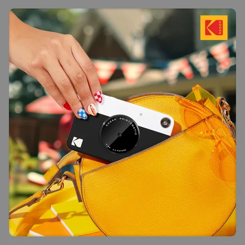 Miniatura 6 de Kodak Printomatic - Paquete de inicio de cámara de impresión instantánea a todo color + estuche de transporte + papel fotográfico Zink de 20 Negro