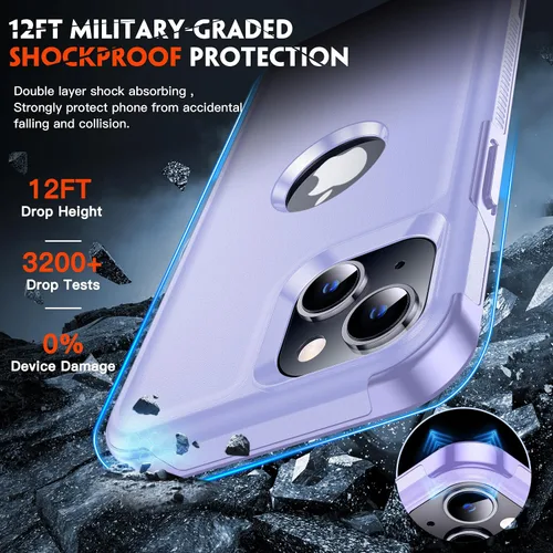 Miniatura 3 de Redpepper Funda magnética para iPhone 13 [compatible con MagSafe] [protector de pantalla de vidrio] [protección contra caídas de grado militar]