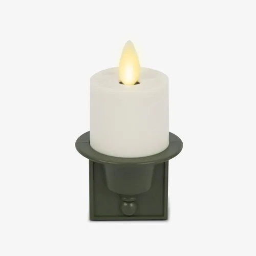 Miniatura 8 de Luminara - Luz nocturna de vela sin llama con luz de atardecer a amanecer, sensor automático de oscuridad, enchufe de pared negro, luz LED