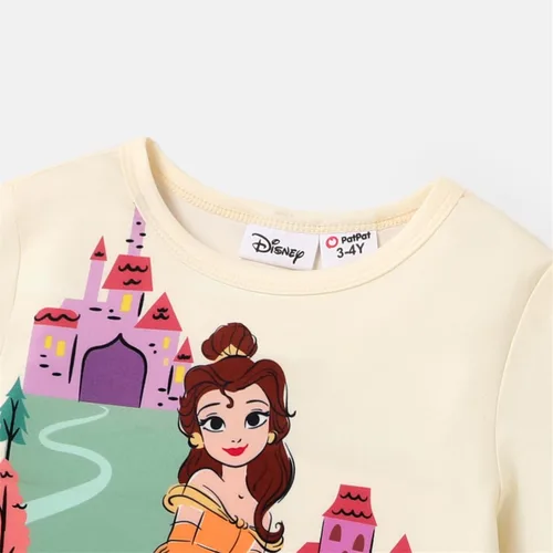 Miniatura 3 de Disney Conjunto de camiseta de manga larga con volantes y pantalones de princesa para niñas pequeñas