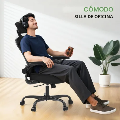 Miniatura 7 de Silla de oficina ergonómica, capacidad de 330 libras, silla de computadora con respaldo alto para largas horas, cómoda, silla ejecutiva giratoria