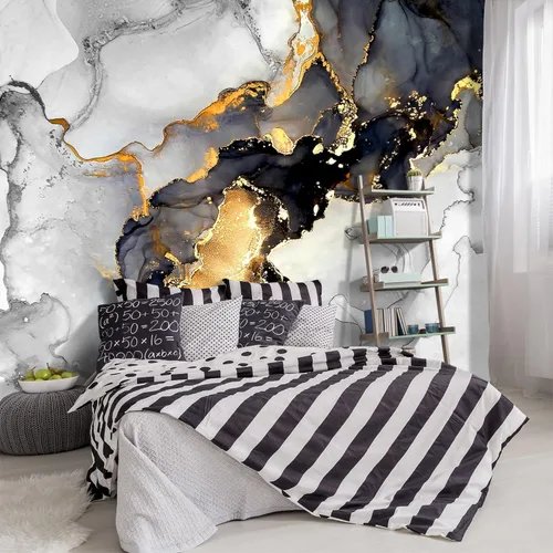 Miniatura 18 de Mural de pared de bosque nebuloso con escena de pino, papel tapiz de tela para sala de estar, dormitorio, baño, mural de montaña - 91"x65