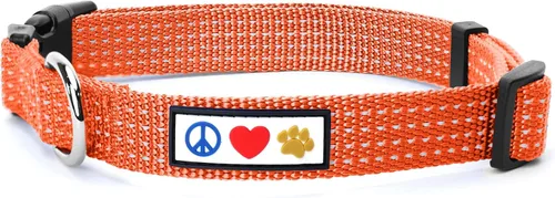 Miniatura 16 de Pawtitas - Collar reflectante para perro - Nombre y número de teléfono personalizados, ajustable para perros pequeños y cachorros - Morado Púrpura