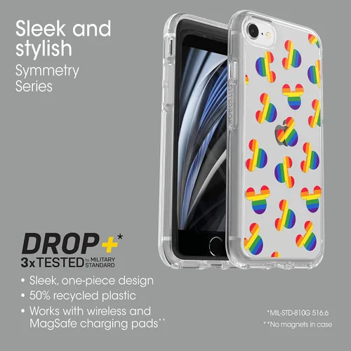 Miniatura 5 de OtterBox Funda para iPhone 7/8 y iPhone SE de 3ª y 2ª generación de la serie Symmetry - Mickey Pride, ultra suave, compatible con carga inalámbrica