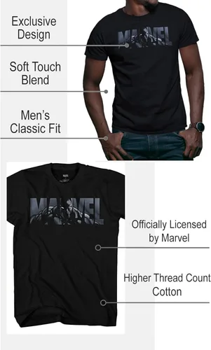 Miniatura 2 de Marvel Camiseta con logotipo de Pantera Negra para Adultos
