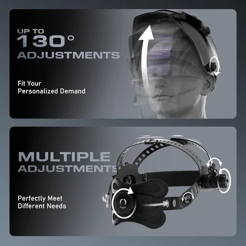 Miniatura 7 de Sunstac Casco de soldadura de claridad óptica 1/1/1/1, color verdadero, oscurecimiento automático, capucha de soldadura de sombra ancha 4/9-13