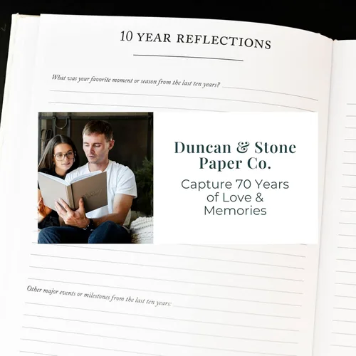 Miniatura 5 de DUNCAN & STONE PAPER CO. Diario de aniversario de boda, diario de aniversario para pareja, cuaderno de boda y más, libro de recuerdos de boda