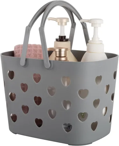 Miniatura 10 de Anyoifax Cesta portátil de almacenamiento de plástico con asa para ducha, organizador de caja para baño, despensa, cocina, dormitorio universitario