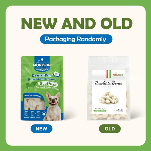 Miniatura 8 de MON2SUN Huesos de nudo de cuero crudo para perros, mini huesos masticables de cuero crudo natural de 2.5 pulgadas, 60 unidades para cachorros