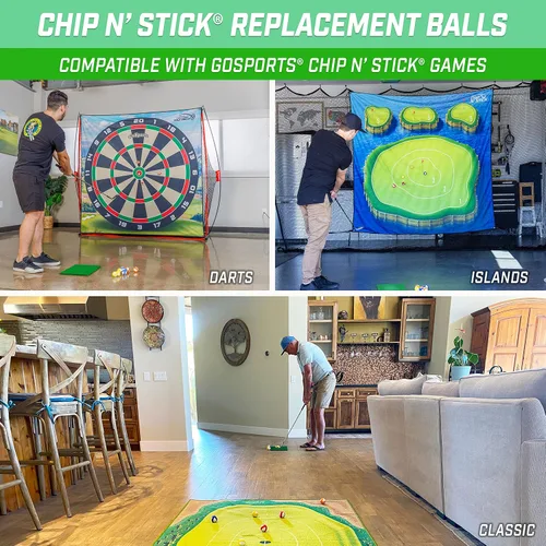 Miniatura 2 de GoSports Bolas de golf adhesivas de repuesto Chip N' Stick con bolsa de transporte - Paquete de 16