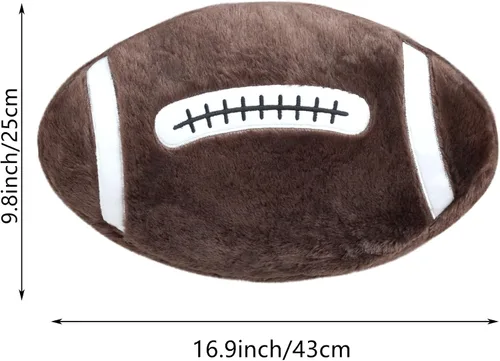 Miniatura 2 de Almohada de fútbol mullida, almohada de fútbol suave y duradera, regalo para decoración de habitación de niños, estilo de invierno