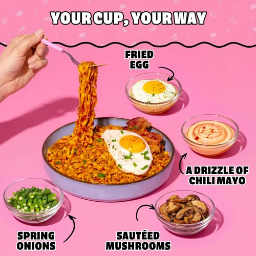 Miniatura 8 de Maruchan Ramen - Fideos de pollo cremosos picantes, fideos picantes - Estilo salteado, salsa atrevida inspirada en Corea, rico sabor, fabricado