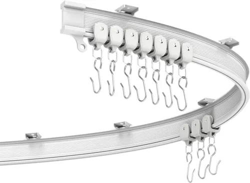 Cortina de techo flexible de 6.6 ft, riel de cortina de techo, riel de cortina de techo, riel de techo, riel de techo para ventana, puerta, cortina