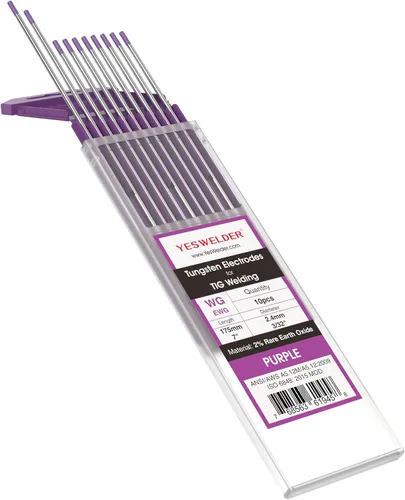 Miniatura 49 de YESWELDER - Electrodo de tungsteno para soldadura TIG, ceriado al 2%, de 1/16 x 7 pulgadas (gris, WC20/EWCe-2), paquete de 10