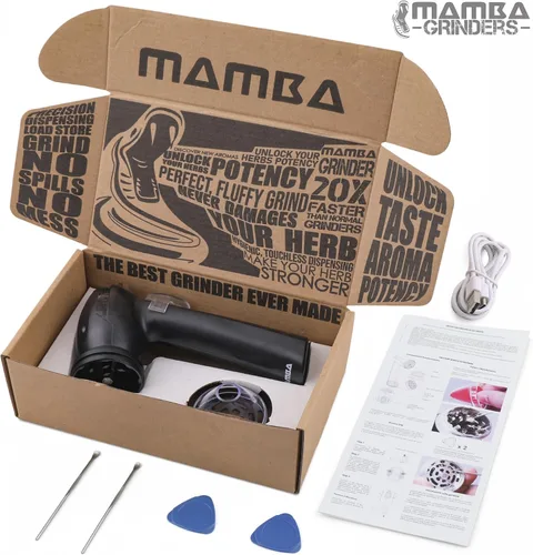 Miniatura 6 de Mamba Lite Electric Spice Grinder, USB-C Rechargeable Kitchen Grinder for Dried Culinary Herbs and Seasonings, Black