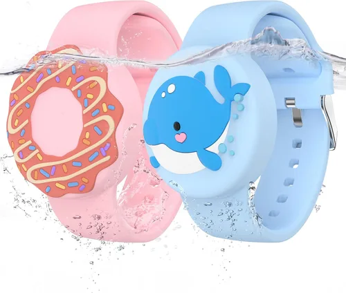Miniatura 12 de Pulseras impermeables Air tag para niños (paquete de 2) - Pulsera de silicona suave oculta para Air tag - Soporte ligero de rastreador