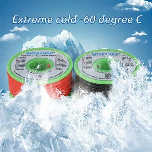 Miniatura 4 de BNTECHGO Carrete de alambre de silicona de calibre 16, rojo de 25 pies y negro de 25 pies, cable de cobre estañado trenzado flexible de 16 AWG