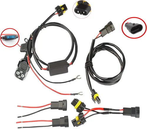 Miniatura 2 de Kit de arnés de cableado con control remoto inalámbrico para barra de luz LED de 12 V, soporta 1/2 cables, 4 modos