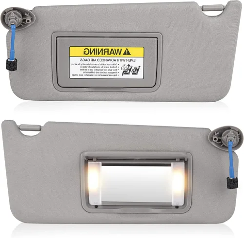 Miniatura 10 de Visera solar con luz para Honda Accord 2008-2017, repuesto de parasol gris del lado izquierdo del conductor 83280TA0A91ZB