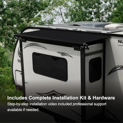 Miniatura 4 de Toldo deslizante superior Suncode Negro Toldo deslizante para autocaravana Protección deslizante Diseñado modularmente para autocaravanas, remolques