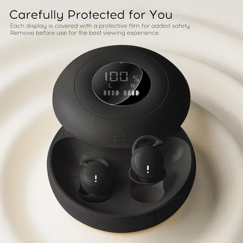 Miniatura 7 de Auriculares para dormir Bluetooth 6.0, mini auriculares invisibles de silicona para dormir de lado, auriculares con bloqueo de ruido, auriculares
