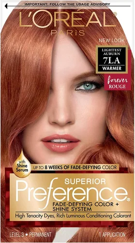 Miniatura 21 de L'Oreal Paris Superior Preference Fade-Defying + Shine - Tinte permanente para el cabello, rubio rosado medio 8RB, paquete de 1, tinte para el 8RB
