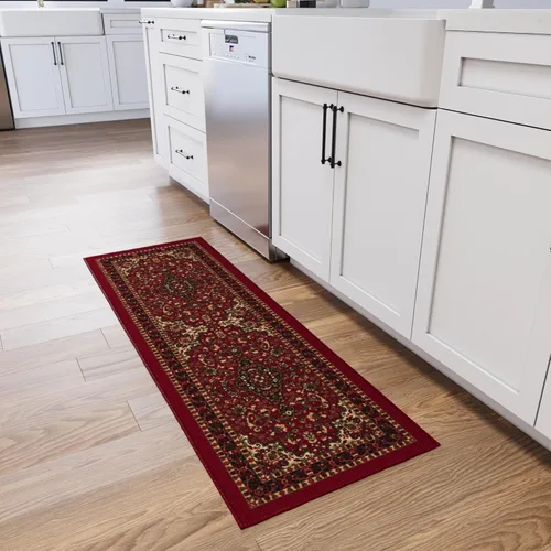 Miniatura 32 de Ottomanson Alfombra de 5 x 6,6 pies para sala de estar, alfombra oriental para dormitorio - alfombra grande para piso antideslizante y duradera