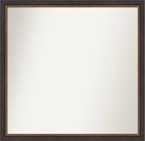 Miniatura 280 de Amanti Art Espejo de baño negro para sobre el fregadero, 23 x 23 pulgadas, espejo cuadrado negro Ashton, marco de madera tradicional mediano, se
