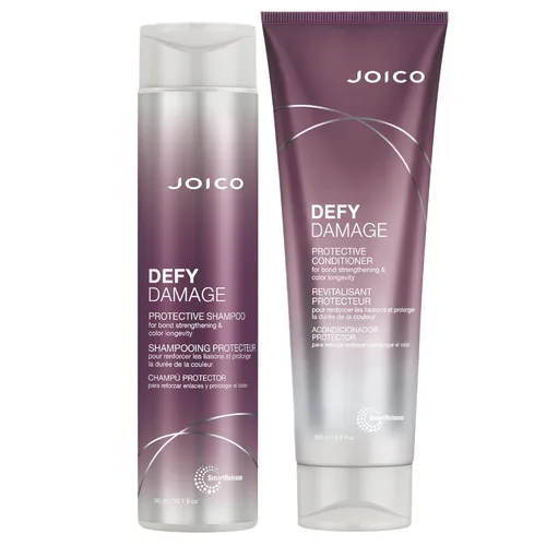 Joico Defy Damage - Juego de champú y acondicionador protector | Para cabello teñido | Fortalece los lazos y conserva el color del cabello | Con