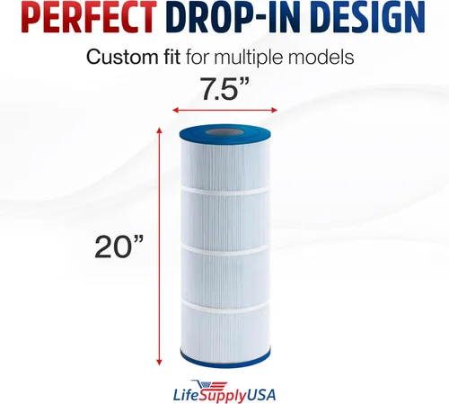 Miniatura 7 de LifeSupplyUSA Filtro de repuesto para piscina Pleatco Pentair CCP320, PCC80-PAK4, Unicel C-7470, R173573, Filbur FC-1976, 178580, 817-0081