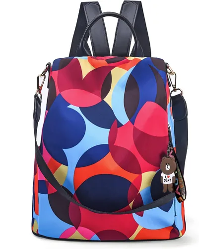 Mochila de viaje para mujer, ligera, impermeable, bolso de mujer con estampado tipo Oxford. Bolso pequeño para exteriores, informal, antirrobo.