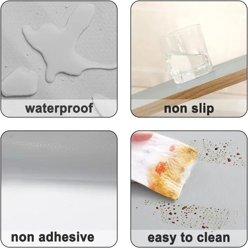 Miniatura 4 de Forro de estante impermeable sin deslizamiento para cajones para baño, tapetes de gabinete de cocina no adhesivos de plástico EVA en rollo